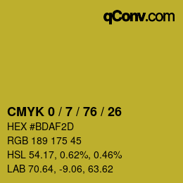 颜色代码: CMYK 0 / 7 / 76 / 26 | qconv.com