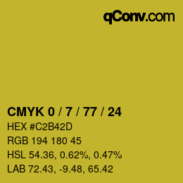 Color code: CMYK 0 / 7 / 77 / 24 | qconv.com