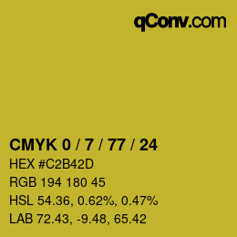 Color code: CMYK 0 / 7 / 77 / 24 | qconv.com