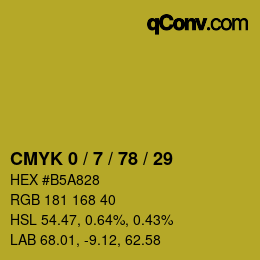 Color code: CMYK 0 / 7 / 78 / 29 | qconv.com