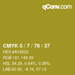 Color code: CMYK 0 / 7 / 78 / 37 | qconv.com