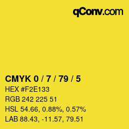 Color code: CMYK 0 / 7 / 79 / 5 | qconv.com