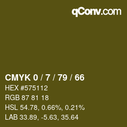 カラーコード: CMYK 0 / 7 / 79 / 66 | qconv.com