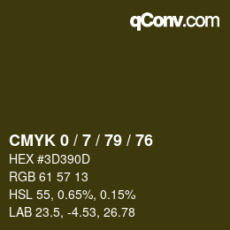 Color code: CMYK 0 / 7 / 79 / 76 | qconv.com