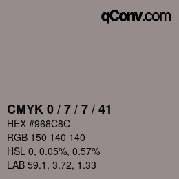 Color code: CMYK 0 / 7 / 7 / 41 | qconv.com