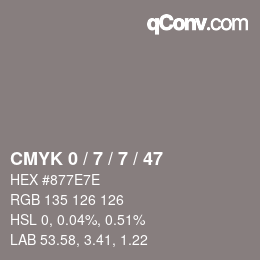 Color code: CMYK 0 / 7 / 7 / 47 | qconv.com