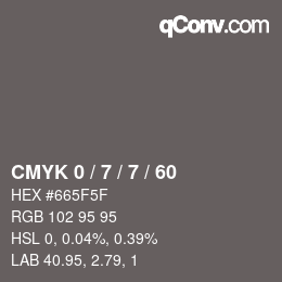 Color code: CMYK 0 / 7 / 7 / 60 | qconv.com