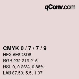 Color code: CMYK 0 / 7 / 7 / 9 | qconv.com