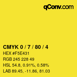 Color code: CMYK 0 / 7 / 80 / 4 | qconv.com