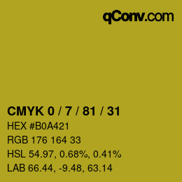 Color code: CMYK 0 / 7 / 81 / 31 | qconv.com