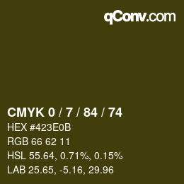 Color code: CMYK 0 / 7 / 84 / 74 | qconv.com