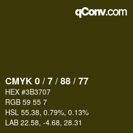 Color code: CMYK 0 / 7 / 88 / 77 | qconv.com