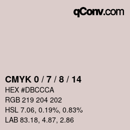 カラーコード: CMYK 0 / 7 / 8 / 14 | qconv.com