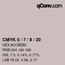 Color code: CMYK 0 / 7 / 8 / 20 | qconv.com