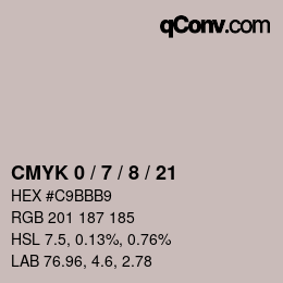 Color code: CMYK 0 / 7 / 8 / 21 | qconv.com
