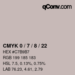 Color code: CMYK 0 / 7 / 8 / 22 | qconv.com