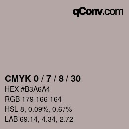 カラーコード: CMYK 0 / 7 / 8 / 30 | qconv.com