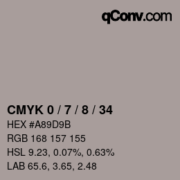 カラーコード: CMYK 0 / 7 / 8 / 34 | qconv.com