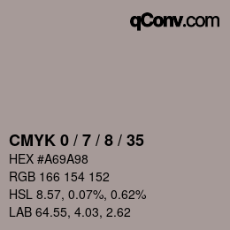 Código de color: CMYK 0 / 7 / 8 / 35 | qconv.com