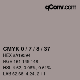 カラーコード: CMYK 0 / 7 / 8 / 37 | qconv.com