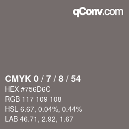 Color code: CMYK 0 / 7 / 8 / 54 | qconv.com