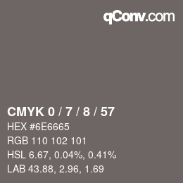 Color code: CMYK 0 / 7 / 8 / 57 | qconv.com