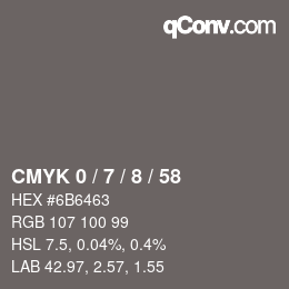 Color code: CMYK 0 / 7 / 8 / 58 | qconv.com