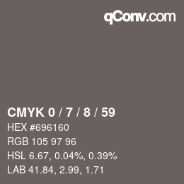 Color code: CMYK 0 / 7 / 8 / 59 | qconv.com