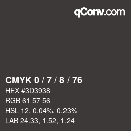 Color code: CMYK 0 / 7 / 8 / 76 | qconv.com