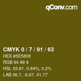 Color code: CMYK 0 / 7 / 91 / 63 | qconv.com