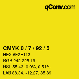 Color code: CMYK 0 / 7 / 92 / 5 | qconv.com