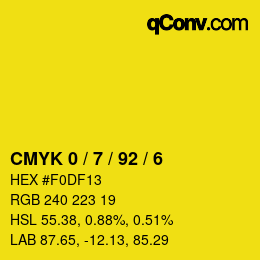 Color code: CMYK 0 / 7 / 92 / 6 | qconv.com