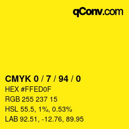 Color code: CMYK 0 / 7 / 94 / 0 | qconv.com