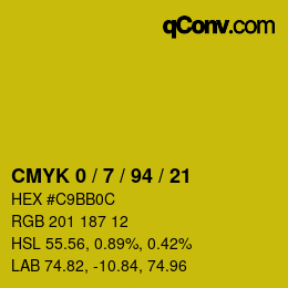 Color code: CMYK 0 / 7 / 94 / 21 | qconv.com