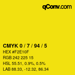 Color code: CMYK 0 / 7 / 94 / 5 | qconv.com