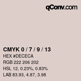 カラーコード: CMYK 0 / 7 / 9 / 13 | qconv.com