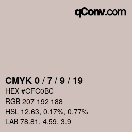 Color code: CMYK 0 / 7 / 9 / 19 | qconv.com