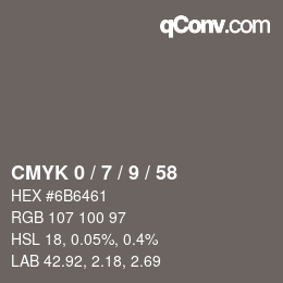 Color code: CMYK 0 / 7 / 9 / 58 | qconv.com