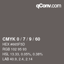 Color code: CMYK 0 / 7 / 9 / 60 | qconv.com