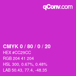 Color code: CMYK 0 / 80 / 0 / 20 | qconv.com