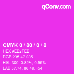 Color code: CMYK 0 / 80 / 0 / 8 | qconv.com