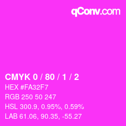 Color code: CMYK 0 / 80 / 1 / 2 | qconv.com