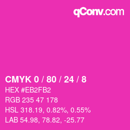 Color code: CMYK 0 / 80 / 24 / 8 | qconv.com