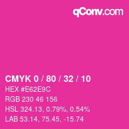 Color code: CMYK 0 / 80 / 32 / 10 | qconv.com