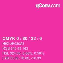 Color code: CMYK 0 / 80 / 32 / 6 | qconv.com