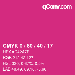 Color code: CMYK 0 / 80 / 40 / 17 | qconv.com