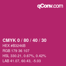 Color code: CMYK 0 / 80 / 40 / 30 | qconv.com