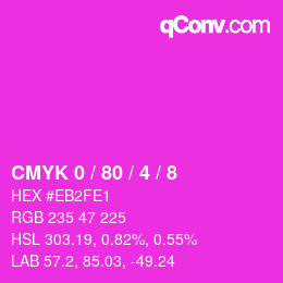 Color code: CMYK 0 / 80 / 4 / 8 | qconv.com