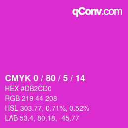 Color code: CMYK 0 / 80 / 5 / 14 | qconv.com
