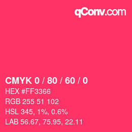 Color code: CMYK 0 / 80 / 60 / 0 | qconv.com